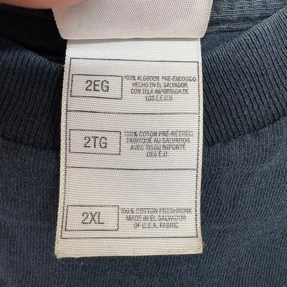 VINTAGE USA Y2K Black Thunder Sportswear Skull Rebel Cowboy Shirt Size 2XL FLAW‎ - Picture 7 of 7